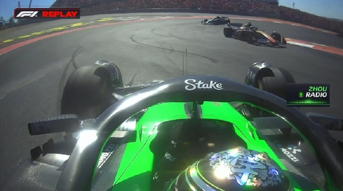 周冠宇就赛车打滑致歉:带着过高速度进入一号弯,后轮出现失控