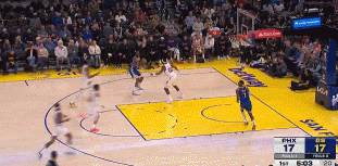 手感来得很早!库里连中三分独得8分带队占据主动