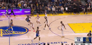 手感来得很早!库里连中三分独得8分带队占据主动